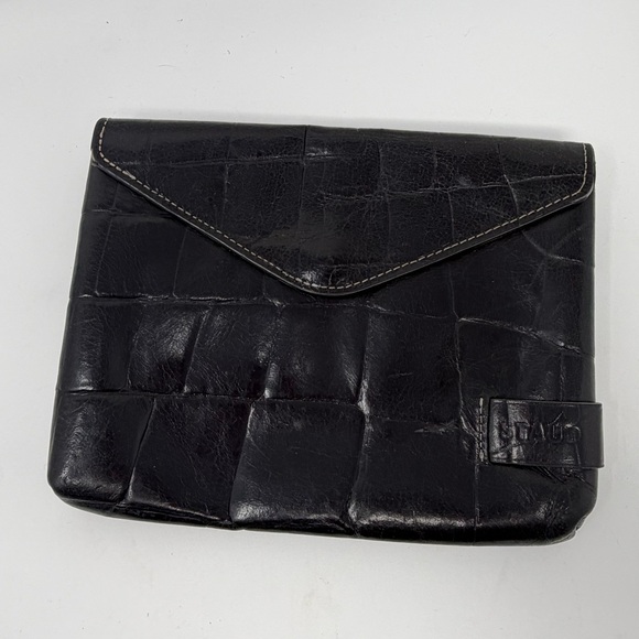 Staud Black Croc Embossed Holly Convertible Shoulder Bag - Picture 2 of 14